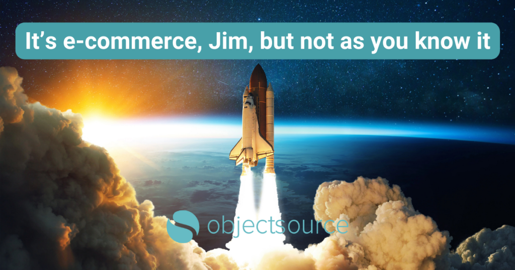e-commerce rocket in space
