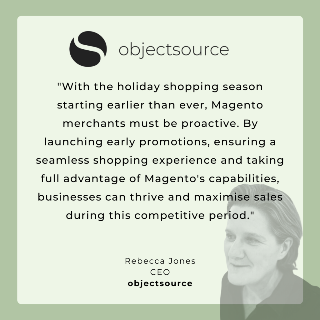 Pull quote from objectsource CEO Rebecca Jones about Magento Black Friday preparation