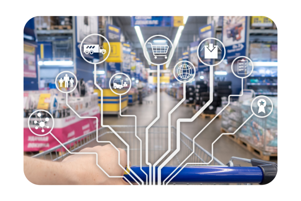 Image of a trolley in a warehouse