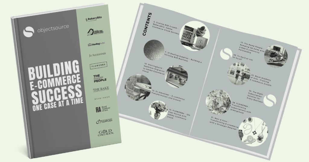 Building E-commerce Success Booklet cover and contents page